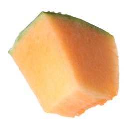 Photo of Piece of Cantaloupe melon isolated on white