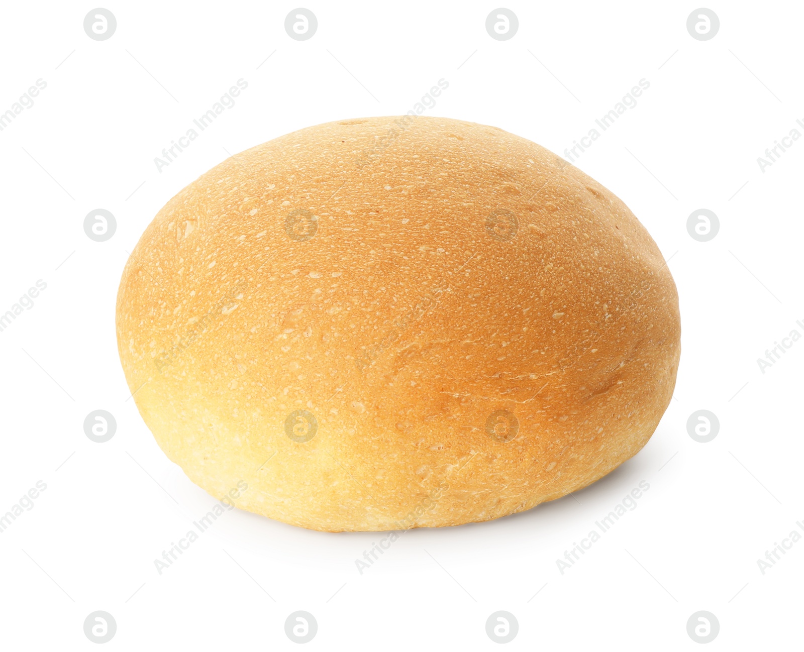 Photo of One fresh tasty bun isolated on white