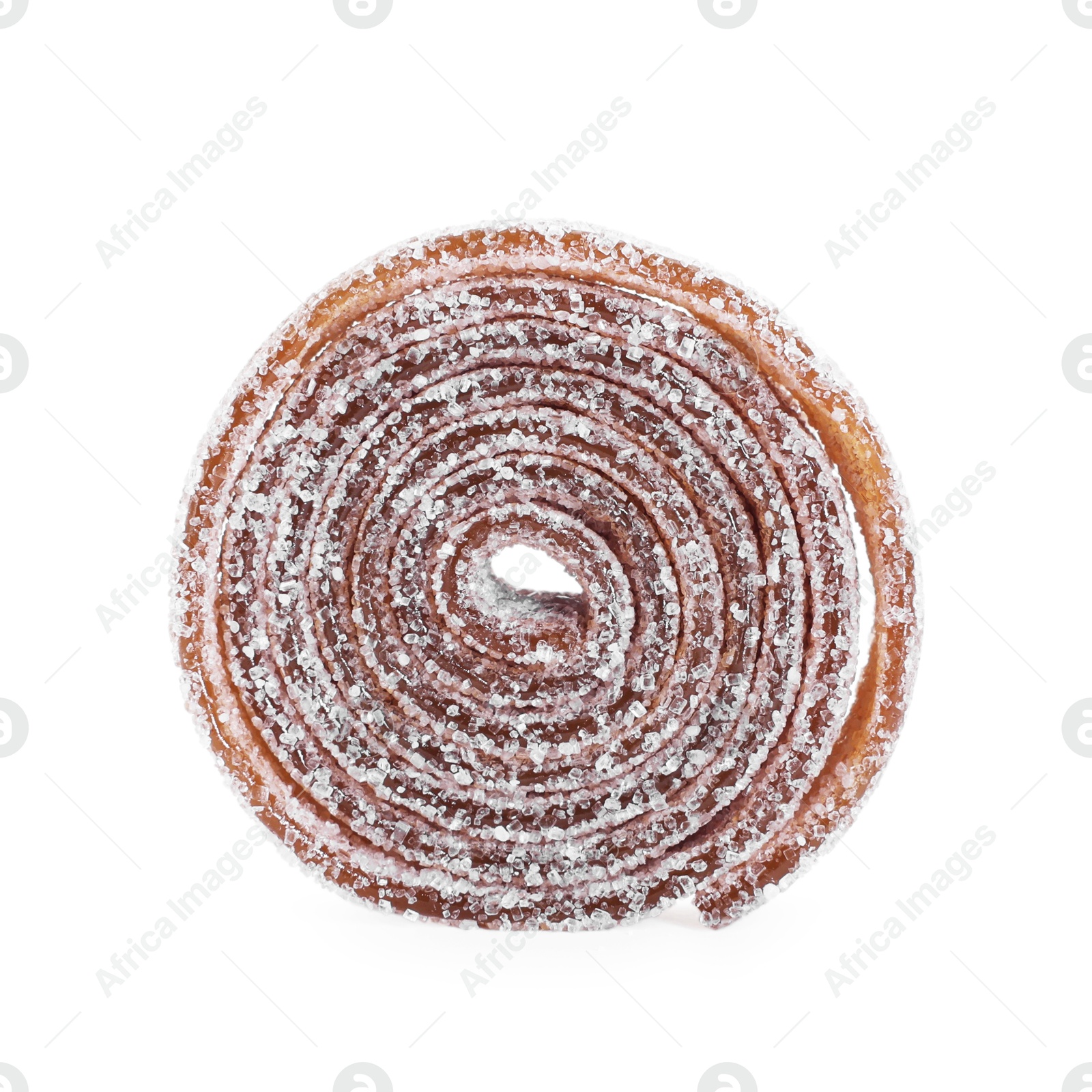 Photo of One tasty sour belt isolated on white