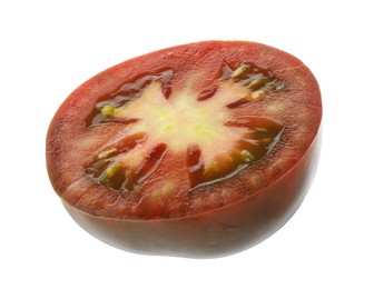 Piece of fresh tomato isolated on white