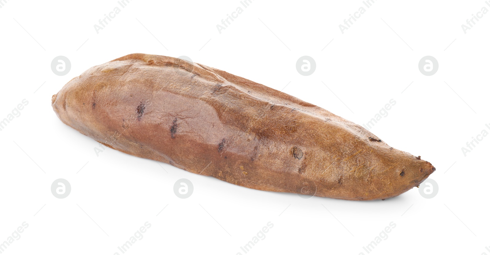 Photo of Tasty cooked sweet potato isolated on white