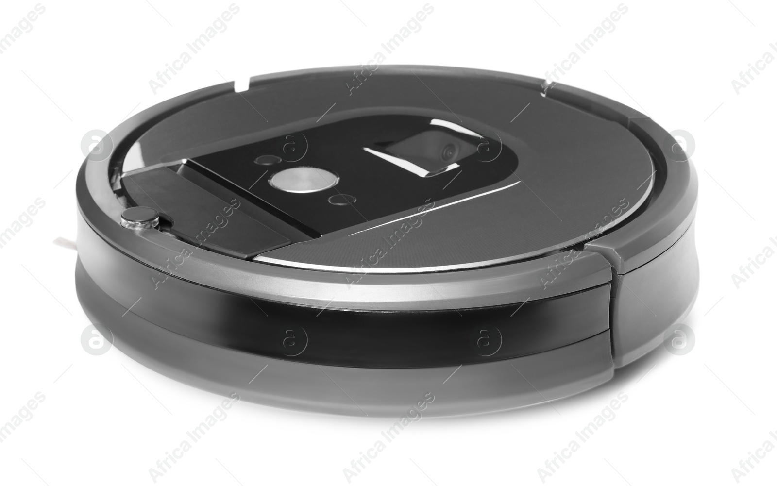 Photo of One robotic vacuum cleaner isolated on white