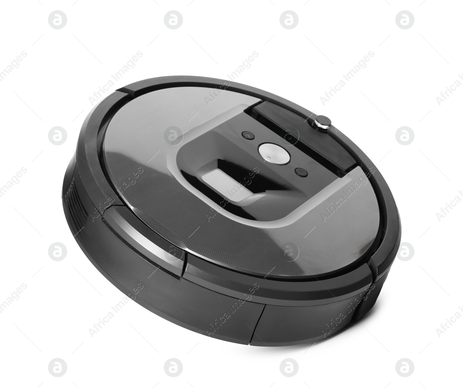 Photo of One robotic vacuum cleaner isolated on white