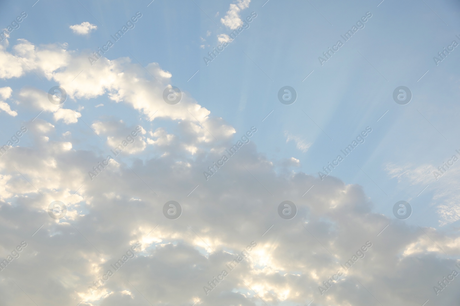 Photo of Picturesque view of blue sky with fluffy clouds