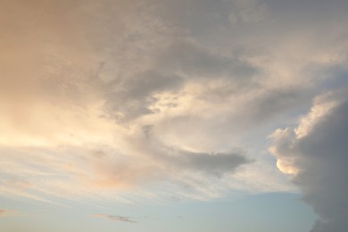 Photo of Picturesque view of blue sky with fluffy clouds