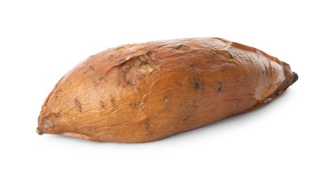 Photo of Tasty cooked sweet potato isolated on white