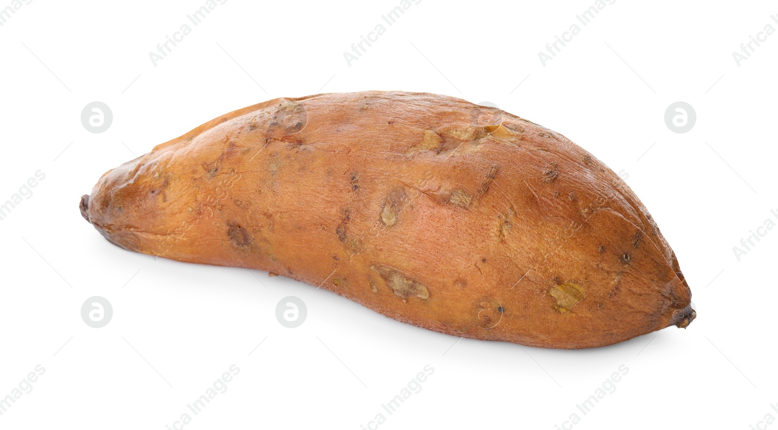 Photo of Tasty cooked sweet potato isolated on white