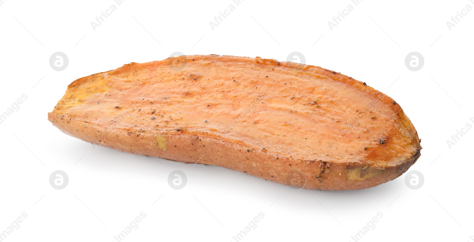 Photo of Tasty cooked sweet potato isolated on white