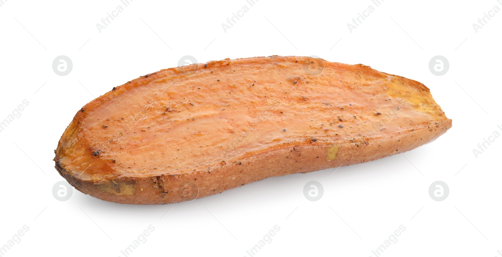 Photo of Tasty cooked sweet potato isolated on white