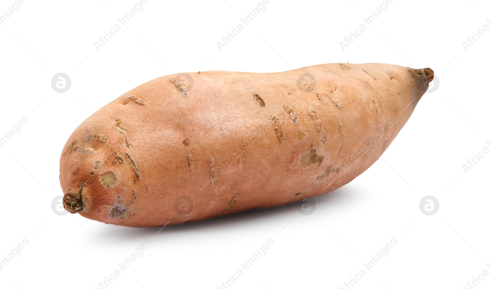 Photo of Fresh raw sweet potato isolated on white