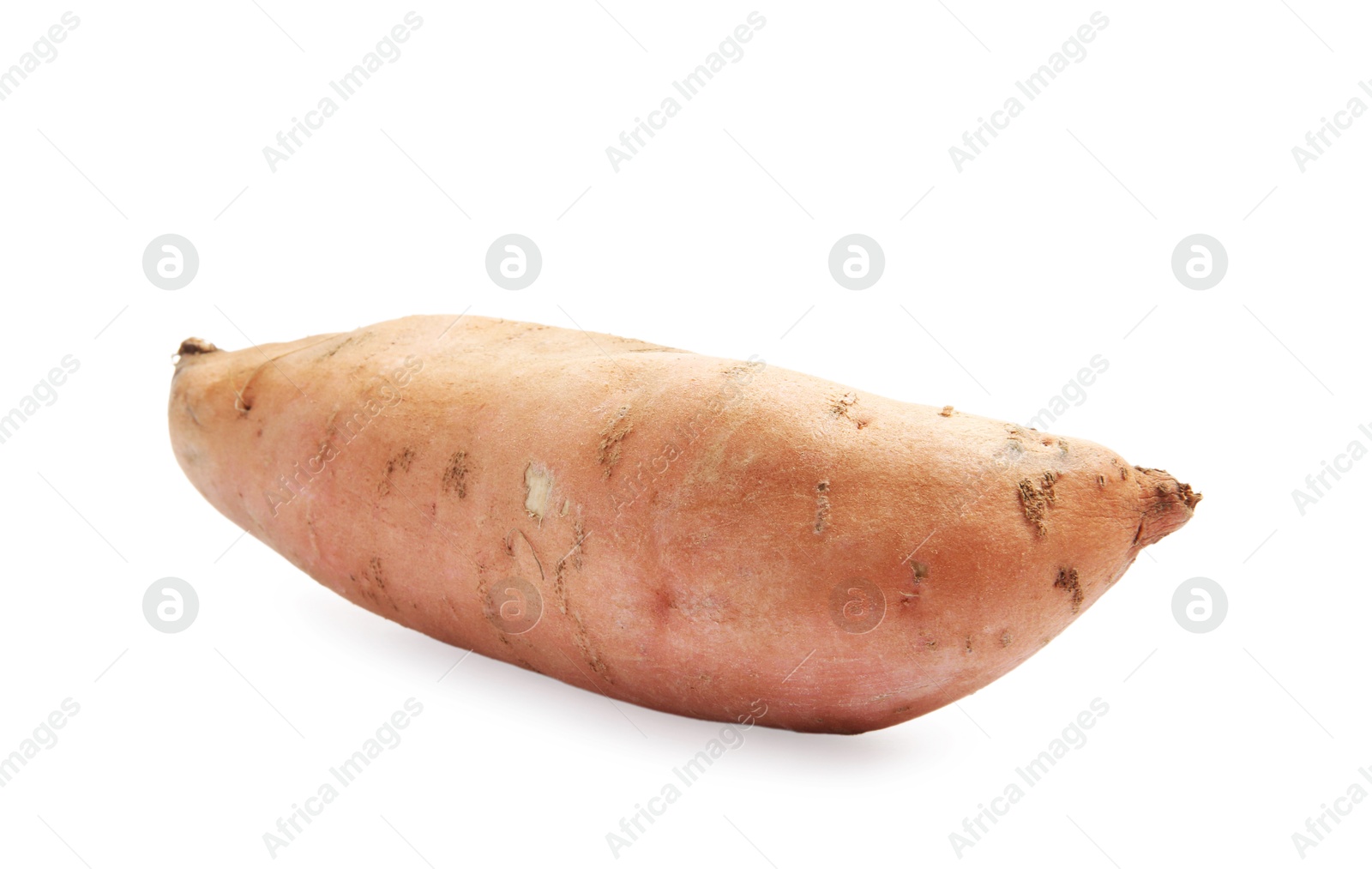 Photo of Fresh raw sweet potato isolated on white