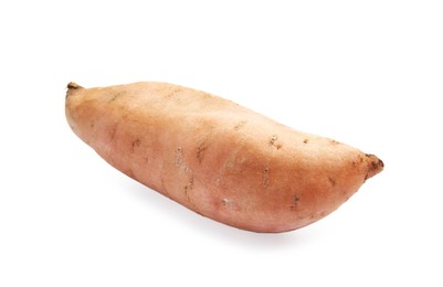 Photo of Fresh raw sweet potato isolated on white