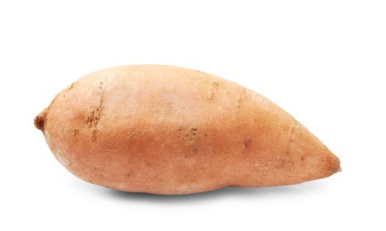 Photo of Fresh raw sweet potato isolated on white