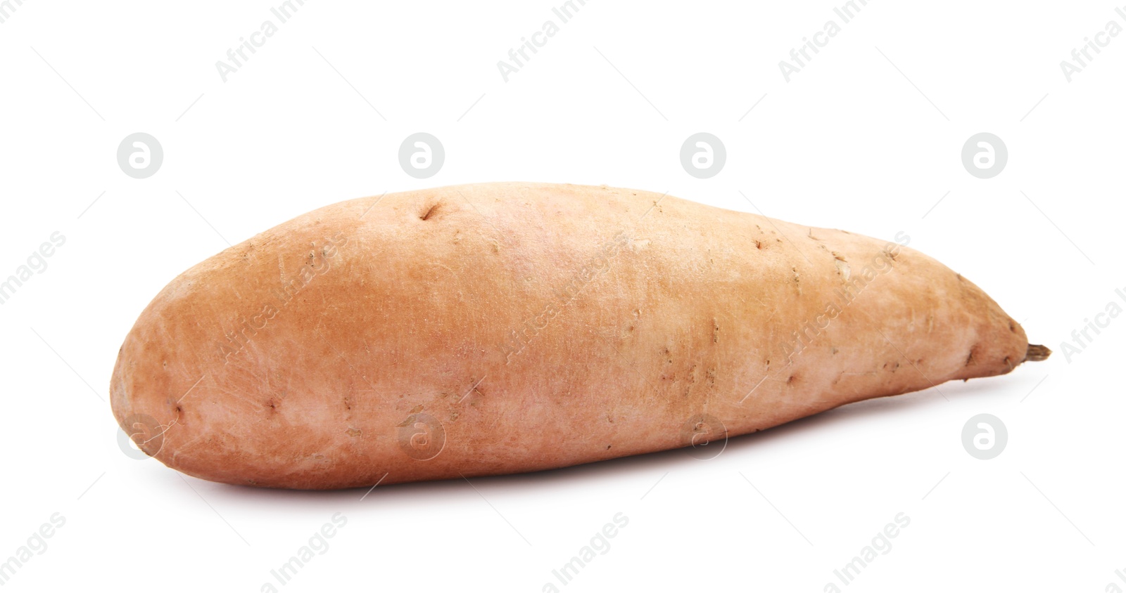 Photo of Fresh raw sweet potato isolated on white