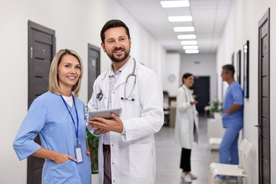 Healthcare workers in hospital, selective focus. Medical service