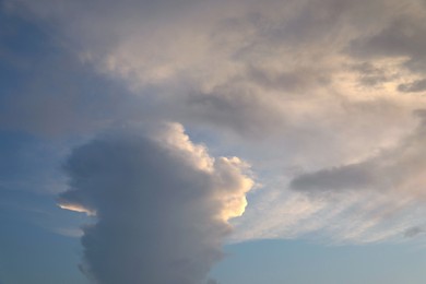 Photo of Picturesque view of blue sky with fluffy clouds