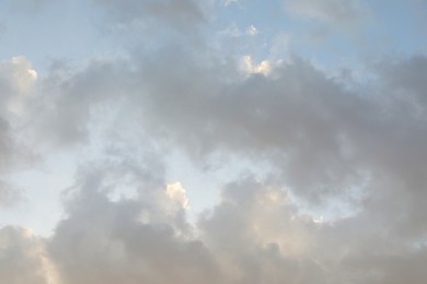 Photo of Beautiful view of blue sky with fluffy clouds