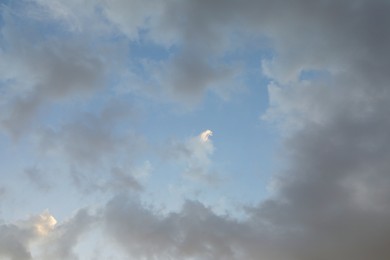 Photo of Beautiful view of blue sky with fluffy clouds