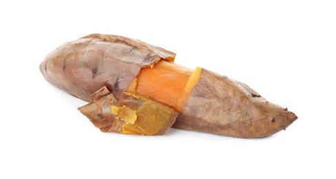 Photo of Tasty cooked sweet potato isolated on white