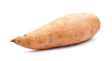 Photo of Fresh raw sweet potato isolated on white