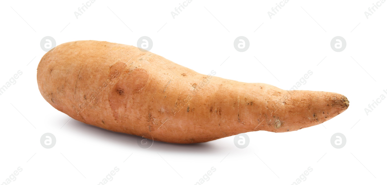 Photo of Fresh raw sweet potato isolated on white