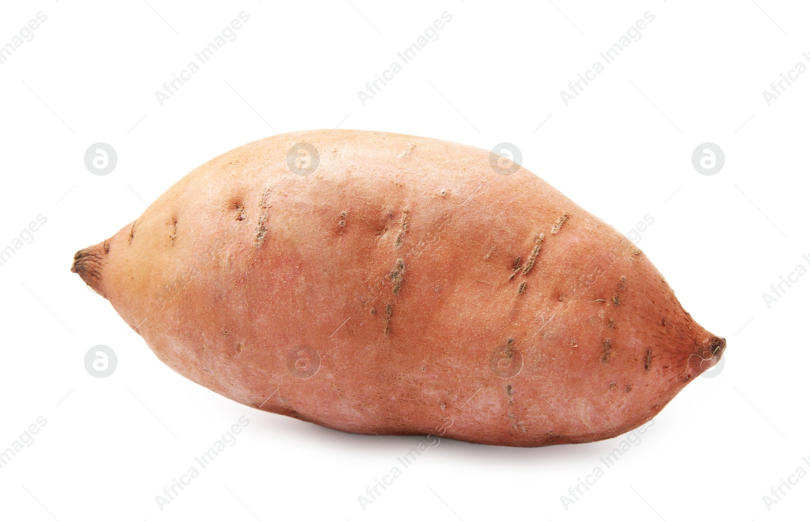 Photo of Fresh raw sweet potato isolated on white