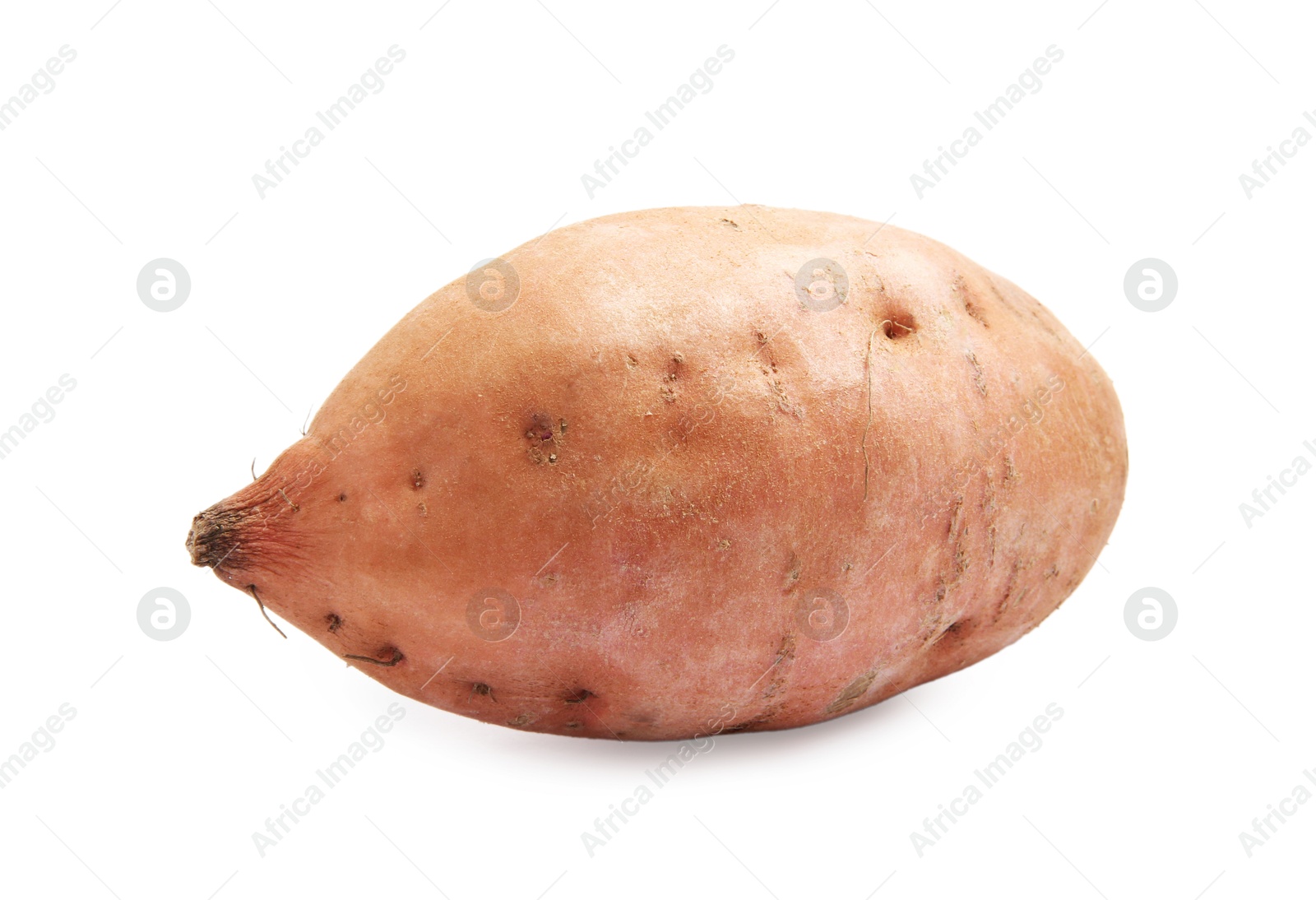 Photo of Fresh raw sweet potato isolated on white