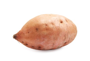 Photo of Fresh raw sweet potato isolated on white