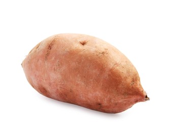 Photo of Fresh raw sweet potato isolated on white