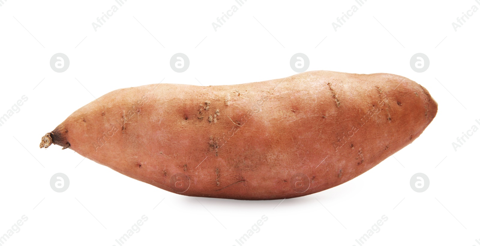 Photo of Fresh raw sweet potato isolated on white