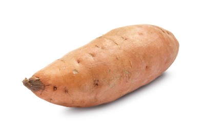 Photo of Fresh raw sweet potato isolated on white