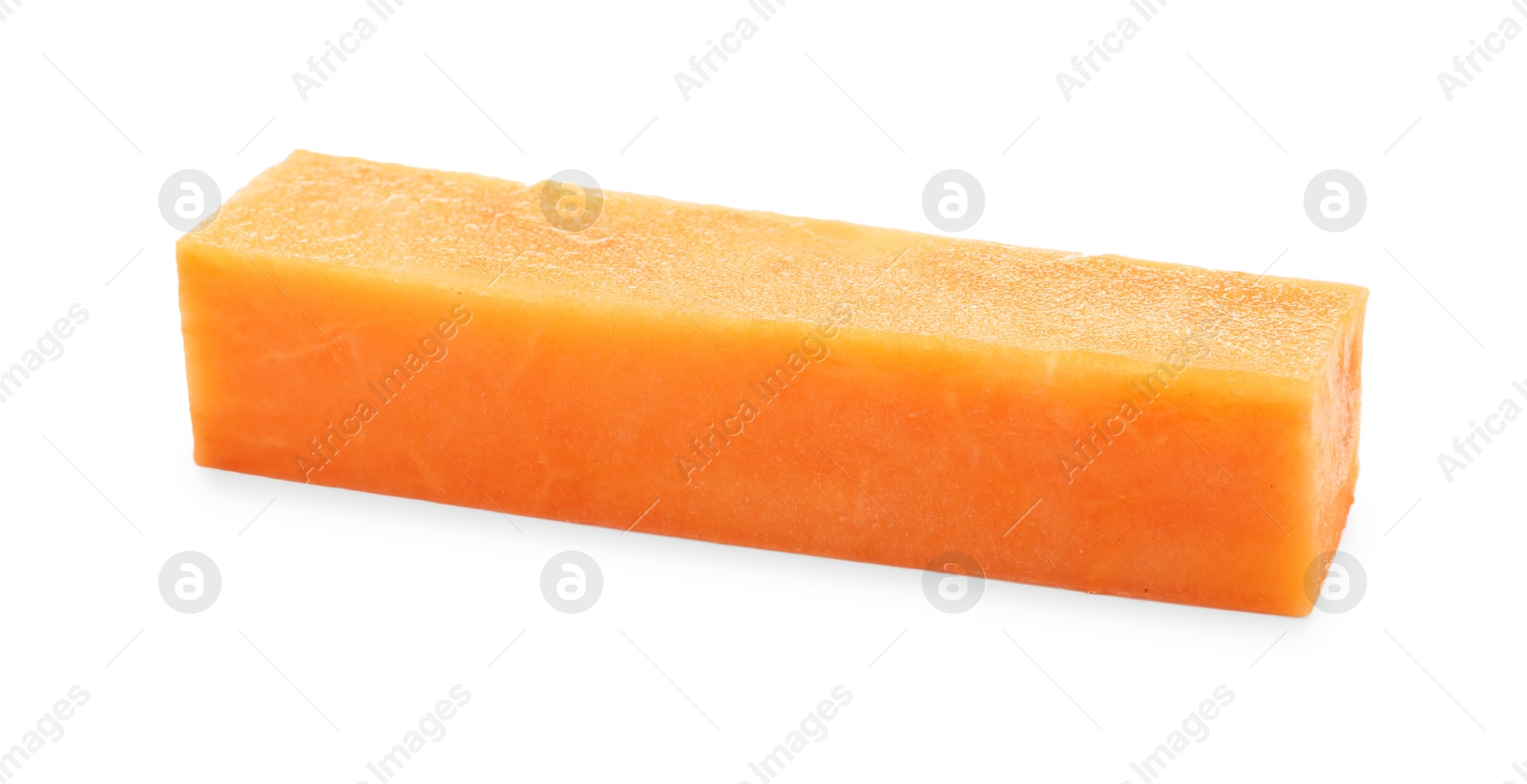 Photo of Piece of raw sweet potato isolated on white