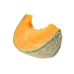 Photo of Piece of Cantaloupe melon isolated on white