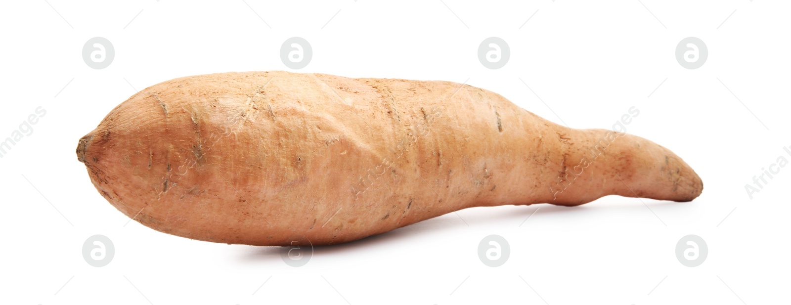 Photo of Fresh raw sweet potato isolated on white