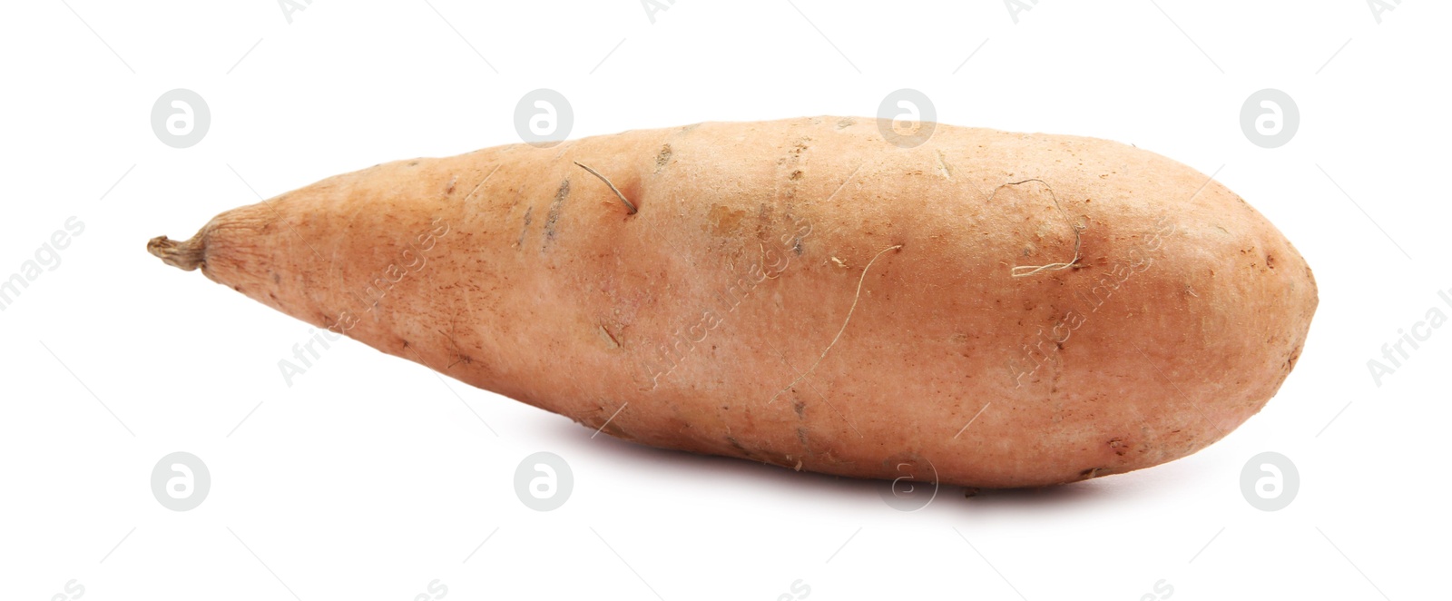 Photo of Fresh raw sweet potato isolated on white