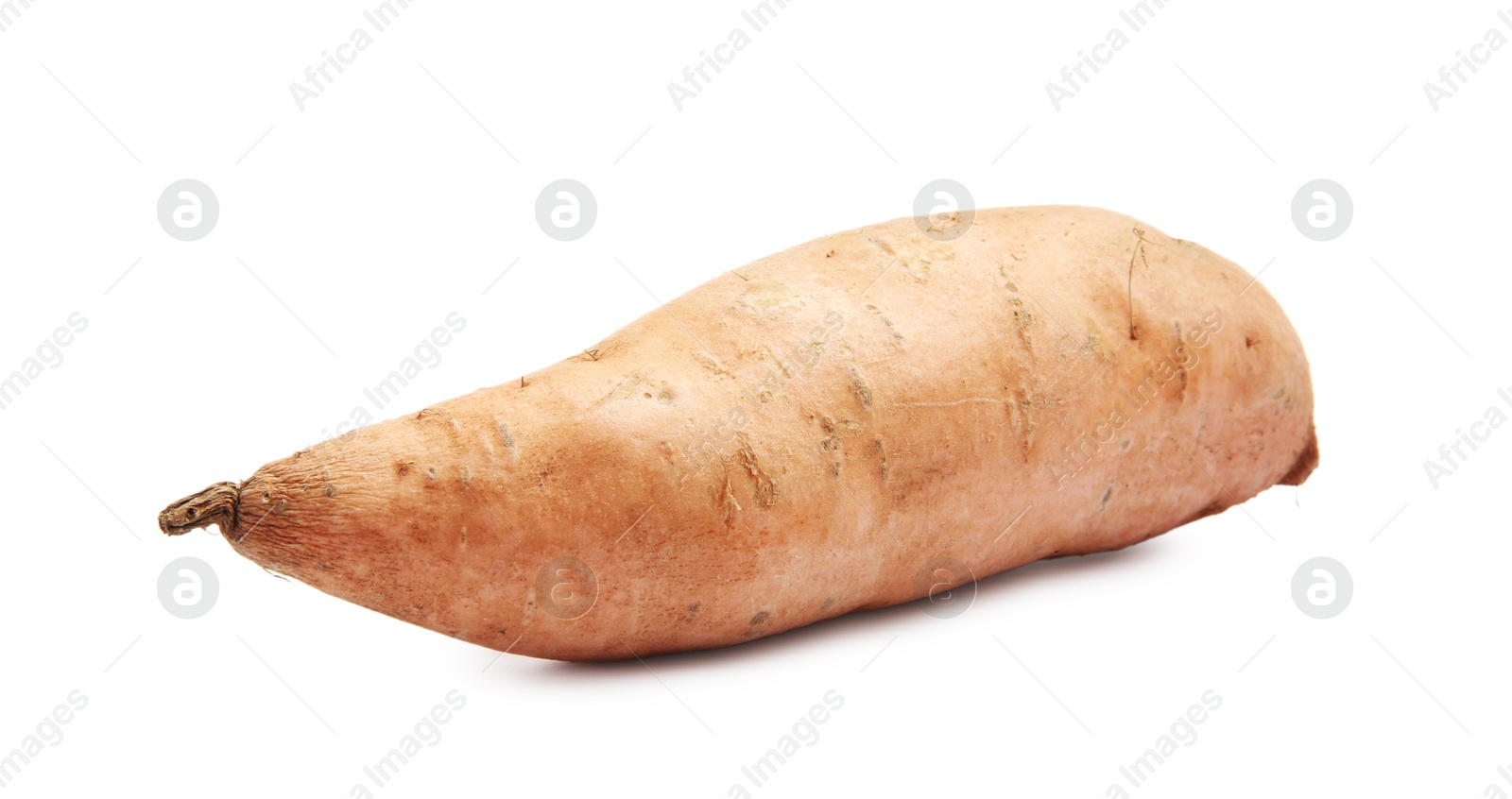 Photo of Fresh raw sweet potato isolated on white