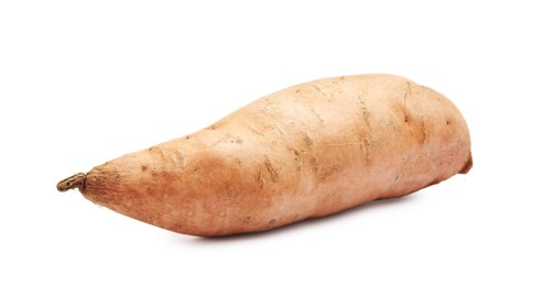 Photo of Fresh raw sweet potato isolated on white