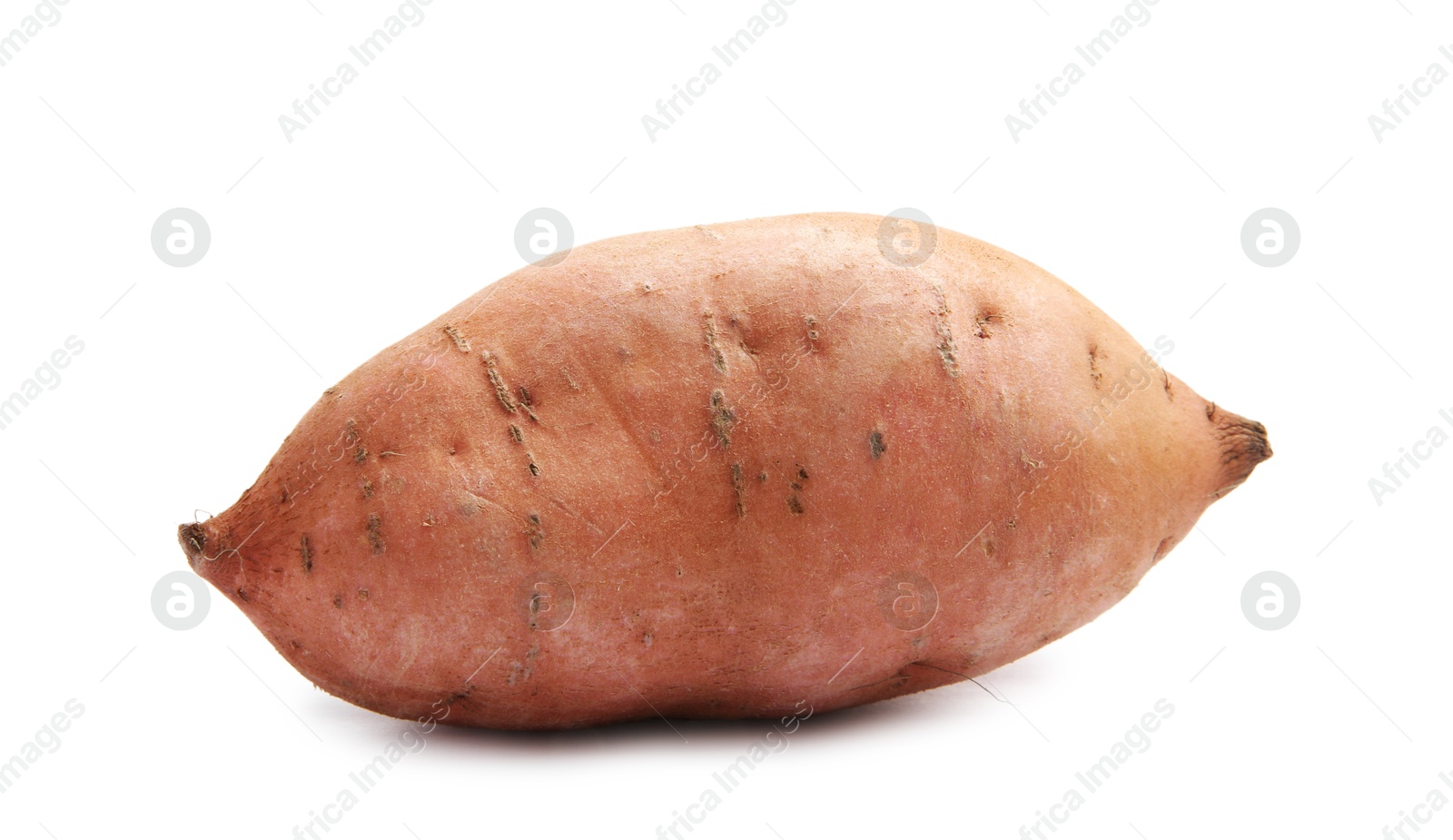 Photo of Fresh raw sweet potato isolated on white