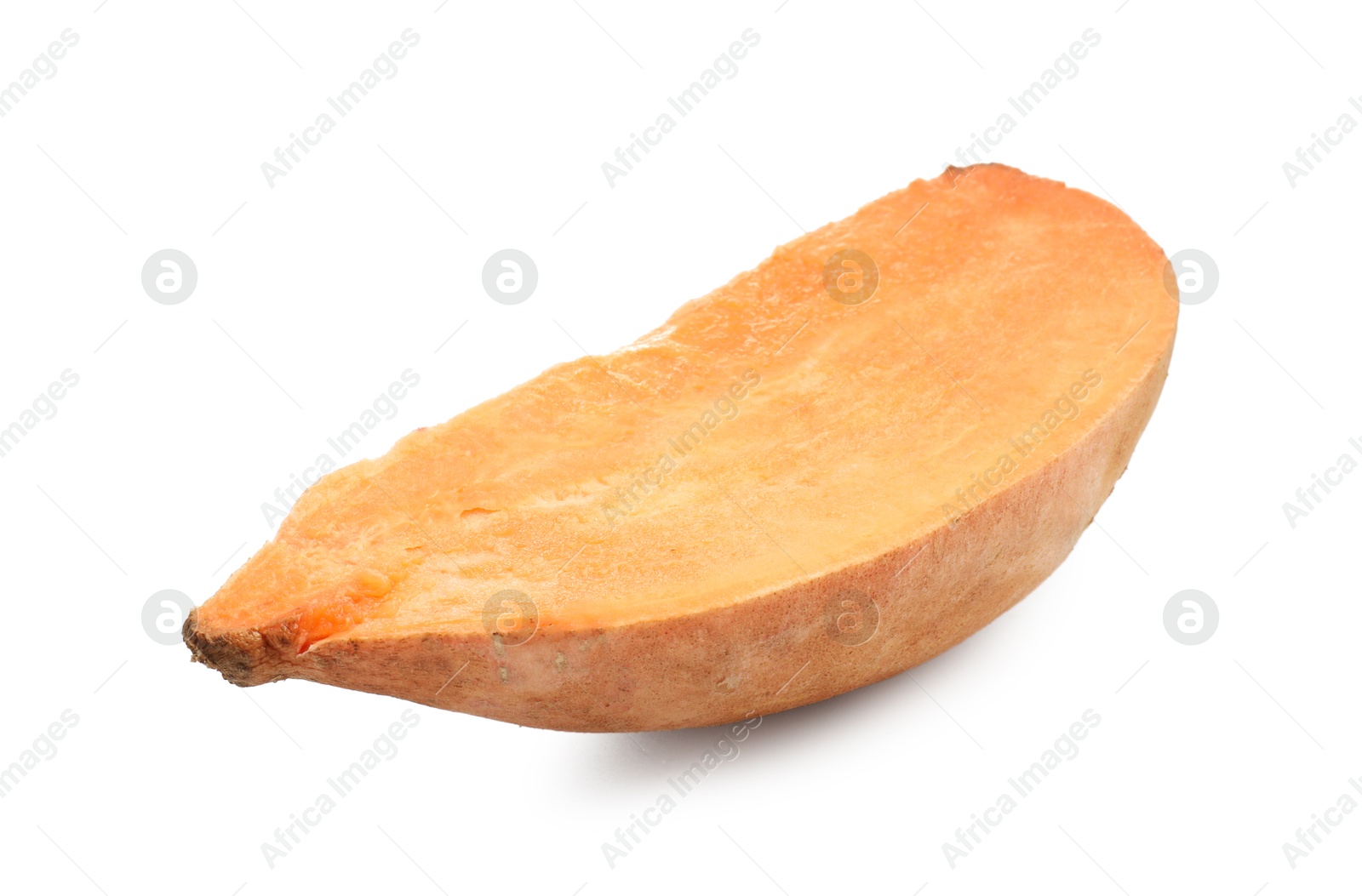 Photo of Piece of raw sweet potato isolated on white