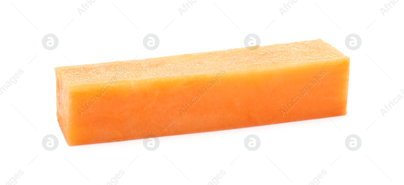 Photo of Piece of raw sweet potato isolated on white