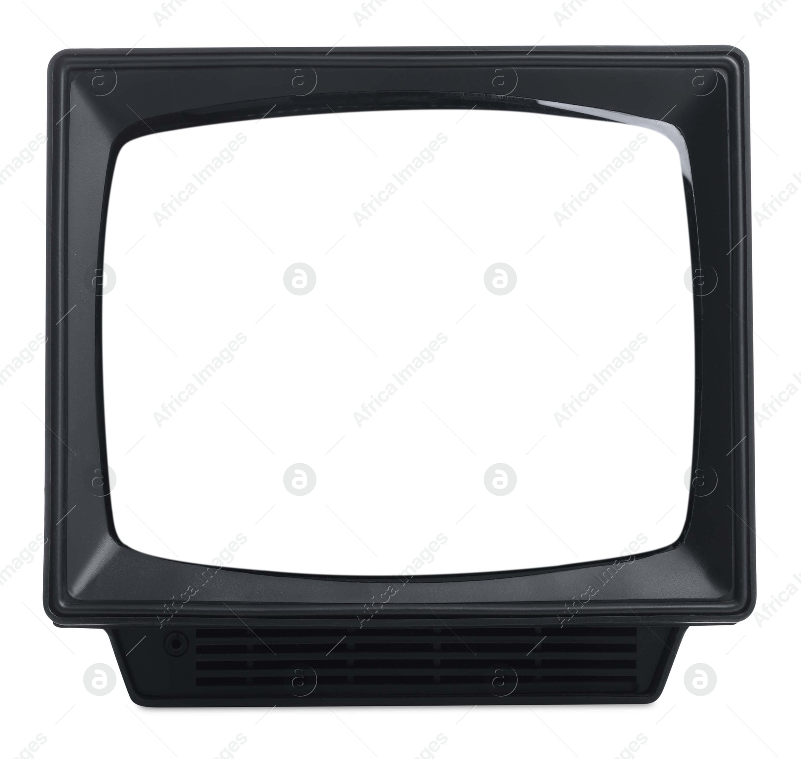 Image of Retro TV with blank screen isolated on white