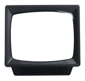 Image of Retro TV with blank screen isolated on white