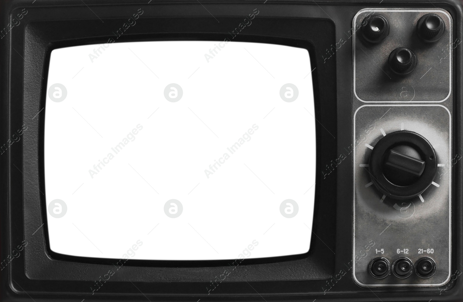 Image of Retro TV set with blank screen. Space for design