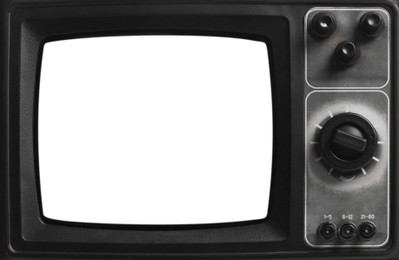 Image of Retro TV set with blank screen. Space for design