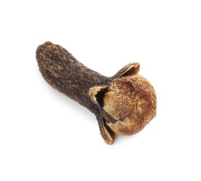 Photo of Aromatic spice. Dry clove bud isolated on white