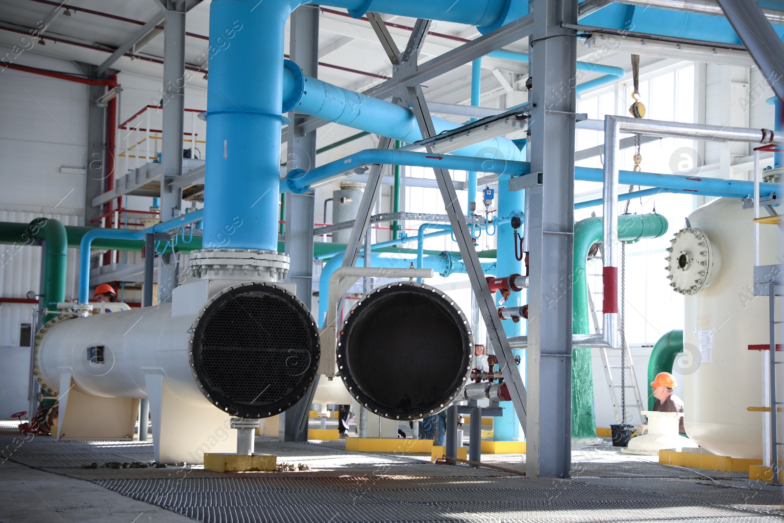 Photo of Modern granary with different equipment, inside view