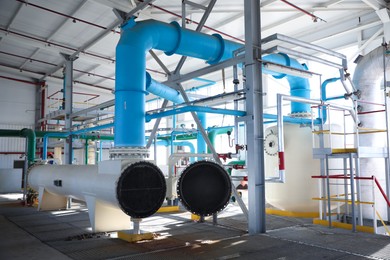 Photo of Modern granary with different equipment, inside view