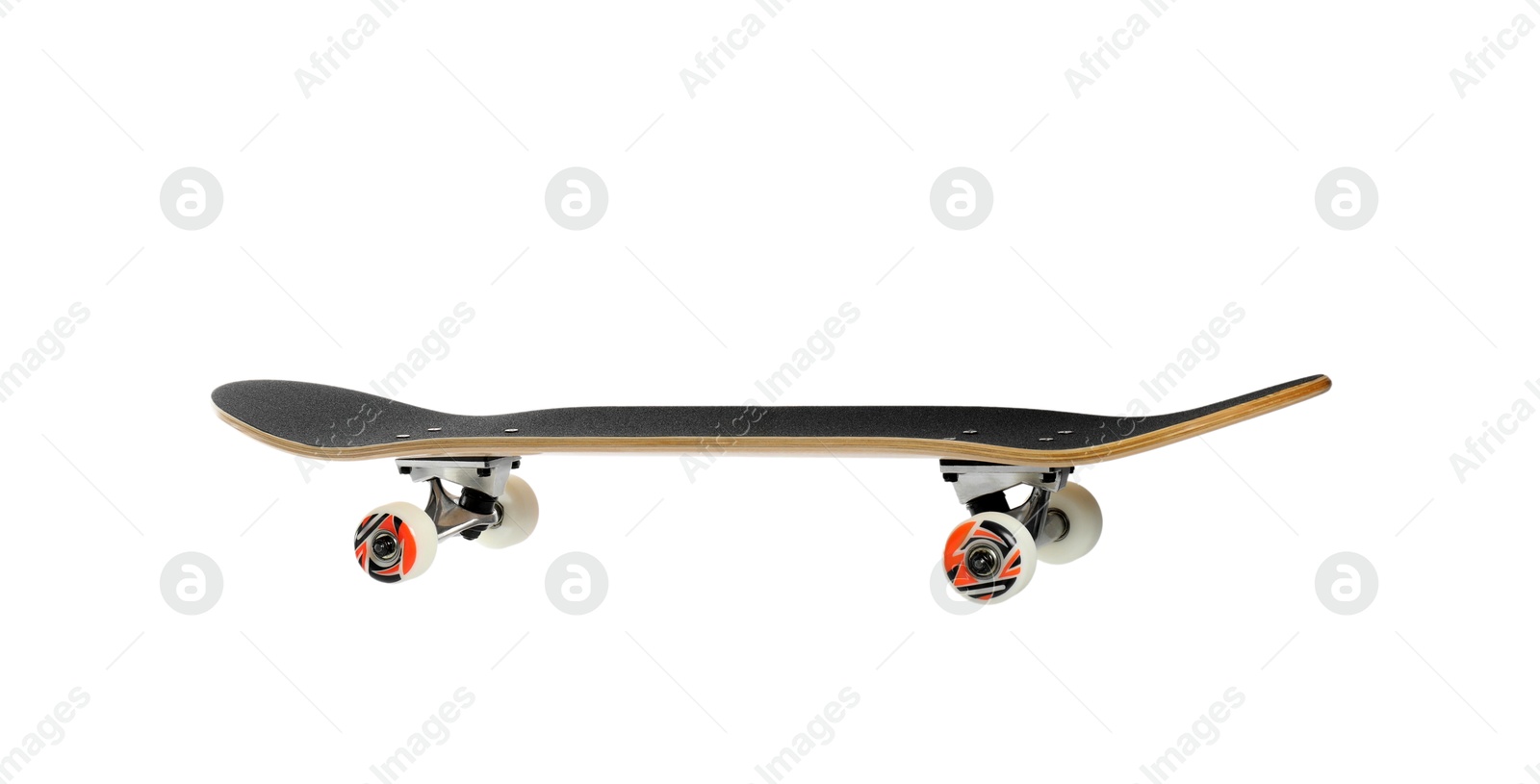 Photo of One skateboard isolated on white. Sports equipment