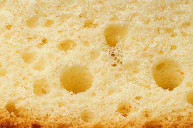 Tasty sponge cake as background, top view