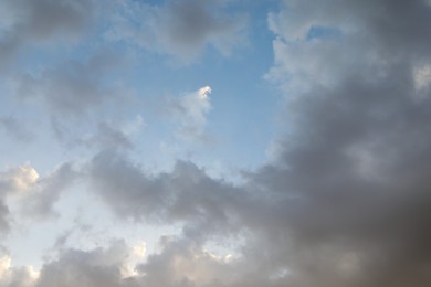 Photo of Beautiful view of blue sky with fluffy clouds